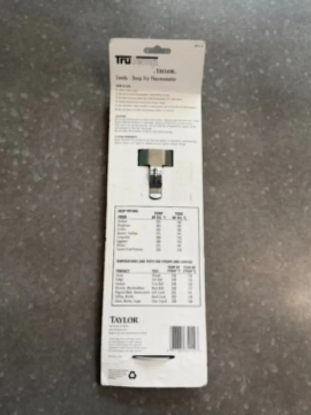 Taylor TruTemp Candy & Deep Fry Thermometer Stainless Steel Adjustable Pan Clip